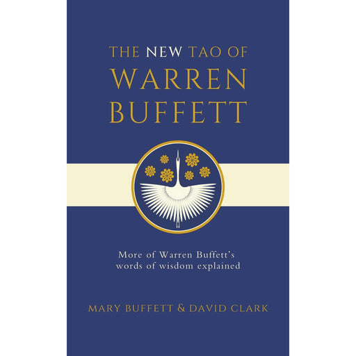 Paperback of "The New Tao of Warren Buffett" by Mary Buffett and David Clark, featuring a book cover with text and design elements.
