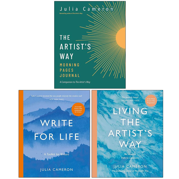 Julia Cameron Set 2: 3 Books Collection Set (The Artist's Way Morning Pages Journal, Write for Life & Living the Artist's Way) - The Book Bundle