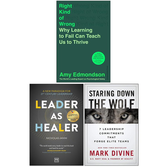 Right Kind of Wrong [Hardcover], Leader As Healer & [Hardcover] Staring Down The Wolf 3 Books Collection Set - The Book Bundle