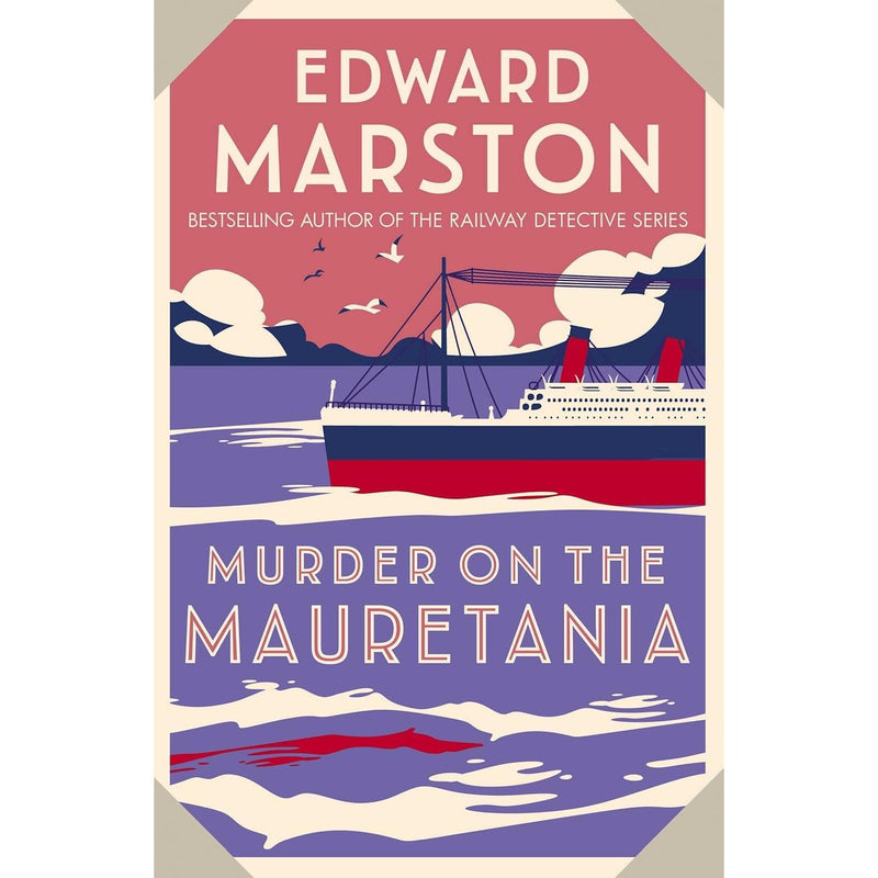 Edward Marston 3-book collection set featuring Murder on the Minnesota, The Mauretania, and The Lusitania paperbacks by Allison & Busby.