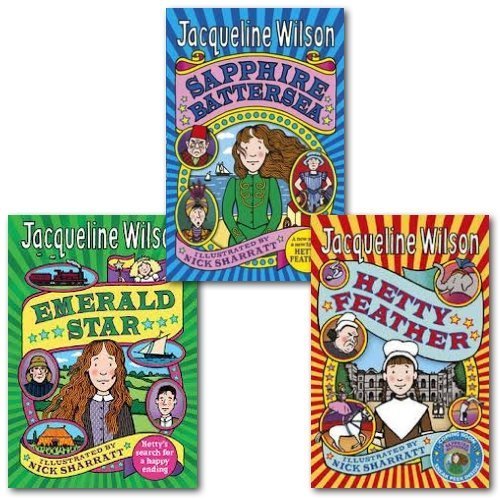 Jacqueline Wilson Hetty Feather Series Collection 3 Books Set.(Emerald Star, Sapphire Battersea and Hetty Feather) - The Book Bundle