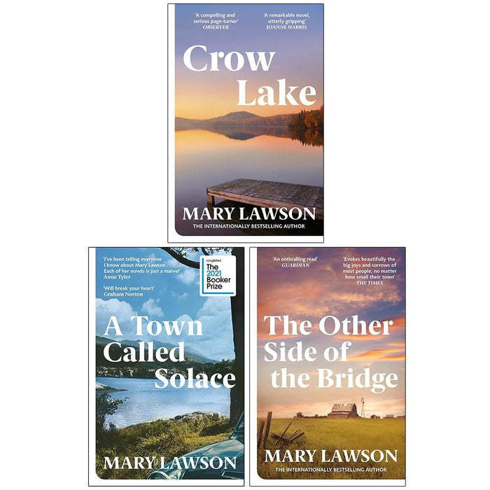 Vintage Mary Lawson Collection 3 Books Set featuring Crow Lake, A Town Called Solace, and The Other Side of the Bridge by Mary Lawson.