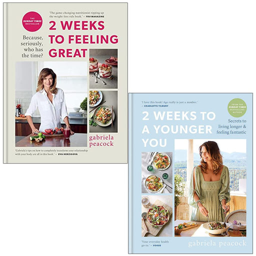 Gabriela Peacock Collection 2 Books Set (2 Weeks to Feeling Great, 2 Weeks to a Younger You) - The Book Bundle