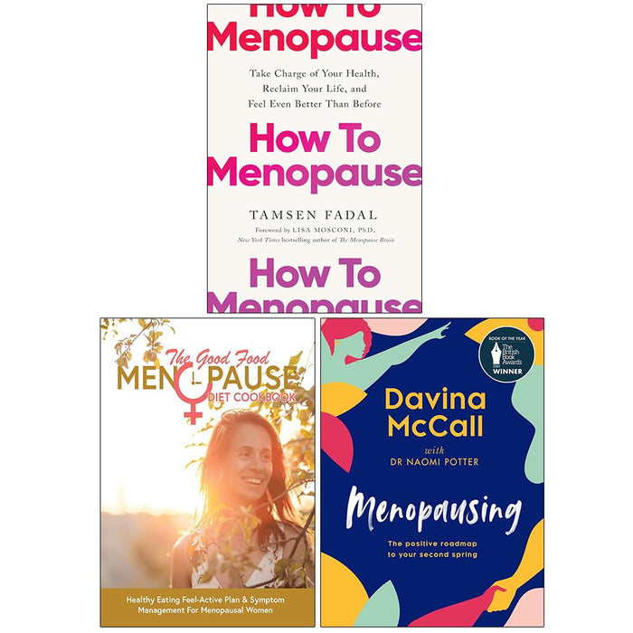 How to Menopause, Good Food Menopause Diet Cookbook,Menopausing (HB) 3 Books Set