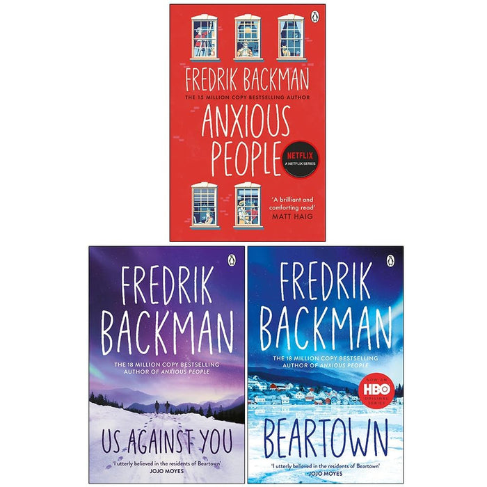 Fredrik Backman 3 Books Collection Set( Anxious People, Us Against You & Beartown) - The Book Bundle