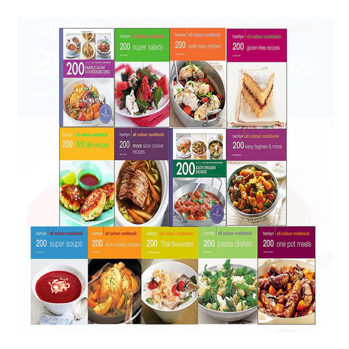 Hamlyn All Colour Cookbooks recipes 13 books collection set - pasta dishes, gluten-free