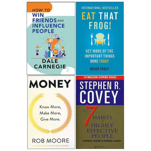 How to win, eat that frog, money know, the 7 habits  4 books collection set - The Book Bundle