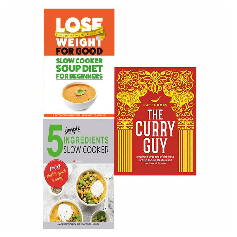Lose Weight For Good, The Curry Guy (HB), 5 Simple Ingredients Slow Cooker 3 Books Set - The Book Bundle