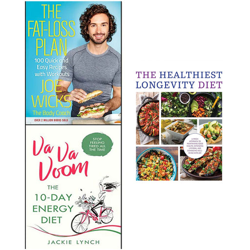 Va Va Voom, The Fat-Loss Plan, The Healthiest Longevity Diet 3 Books Collection Set - The Book Bundle