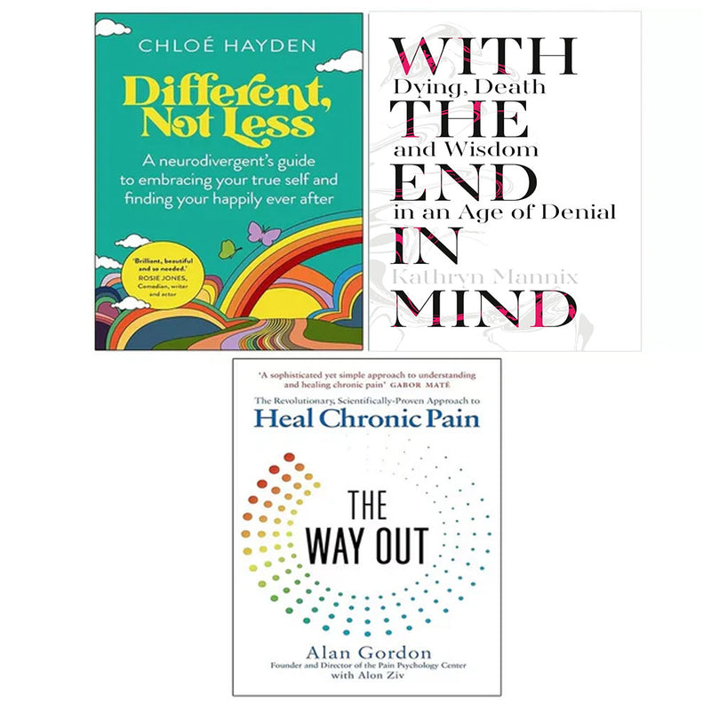 With the End in Mind Kathryn Mannix, Different Not Less, Way Out 3 Books Collection Set - The Book Bundle