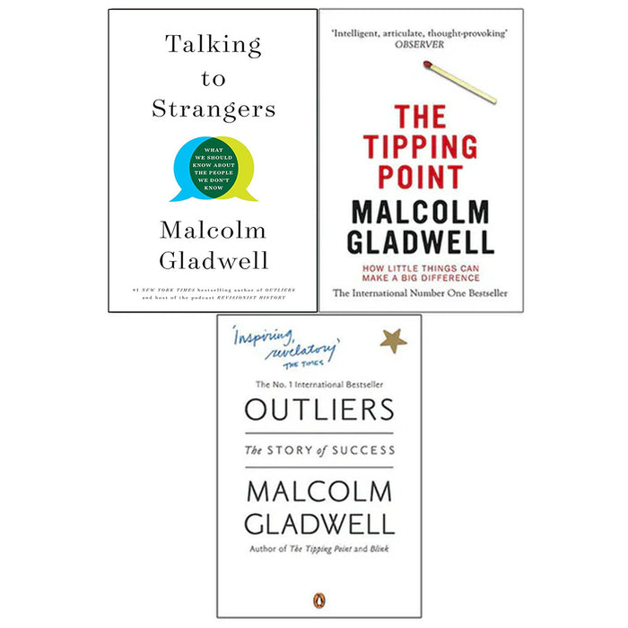 Talking to Strangers(HB), Tipping Point & Outliers 3 Books Collection Set - The Book Bundle