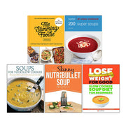 The Slimming Foodie (HB), Hamlyn All Colour Cookery, Soups for Your Slow Cooker, The Skinny NUTRiBULLET, Slow Cooker Soup Diet For Beginners 5 Books Collection Set - The Book Bundle