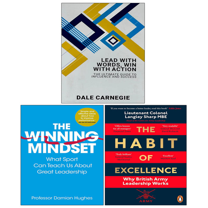The Winning Mindset, Lead With Words Win With Action, The Habit of Excellence 3 Books Collection Set - The Book Bundle