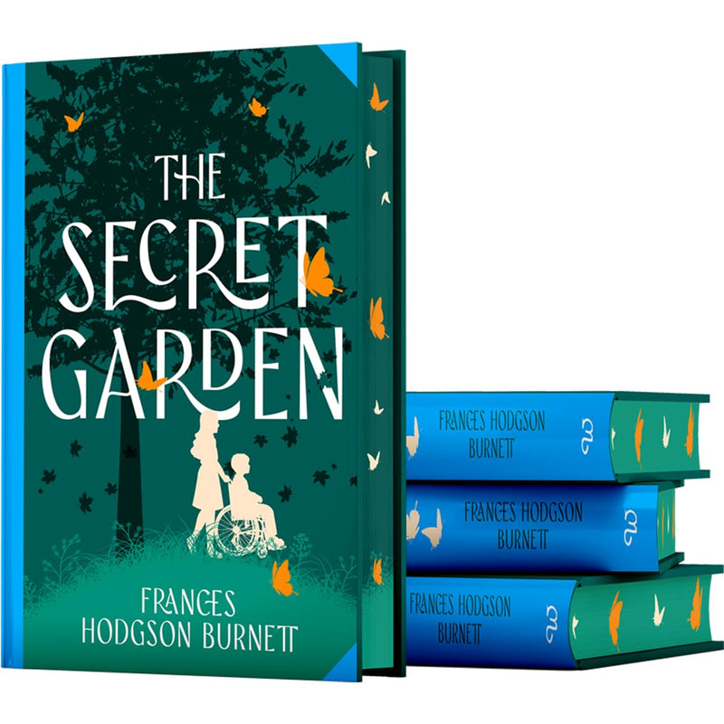 Hardback edition of The Secret Garden Deluxe Sprayed Edge by Frances Hodgson Burnett, featuring a colorful illustrated cover.