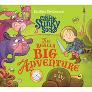 Set of three Sir Charlie Stinky Socks paperback books by Kristina Stephenson for children ages 3-7, featuring colorful illustrations.