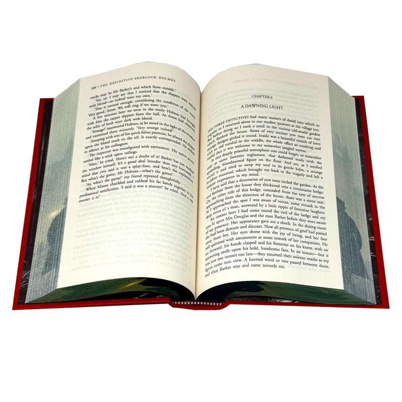 Hardcover of The Definitive Sherlock Holmes SPRAYED EDITION by Sir Arthur Conan Doyle, featuring classic fiction cover art.