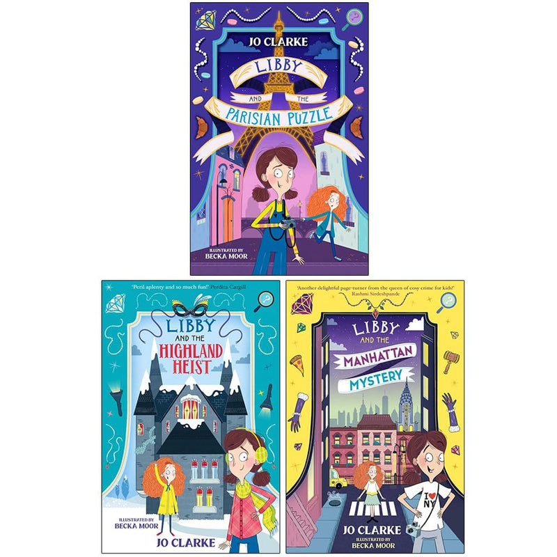 The Travelling School Mysteries 3 Books Collection Set By Jo Clarke (Libby and the Parisian Puzzle, Libby and the Highland Heist and Libby and the Manhattan Mystery) - The Book Bundle