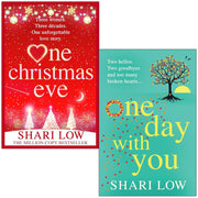 Shari Low collection of two paperback fiction books, "One Christmas Eve" and "One Day With You," by Boldwood Books.