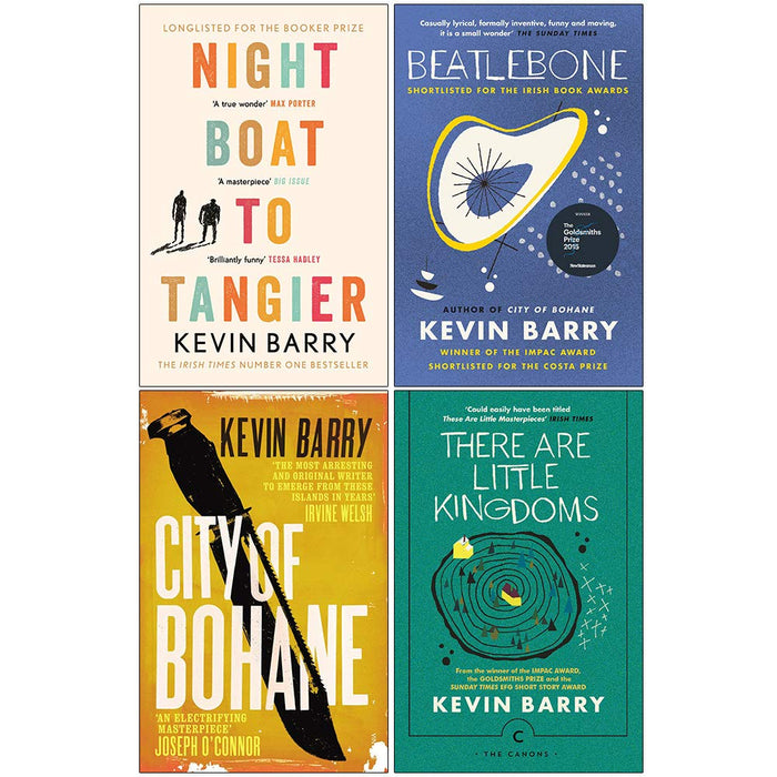Kevin Barry Collection 4 Books Set (Night Boat To Tangier, Beatlebone, City of Bohane, There Are Little Kingdoms) - The Book Bundle
