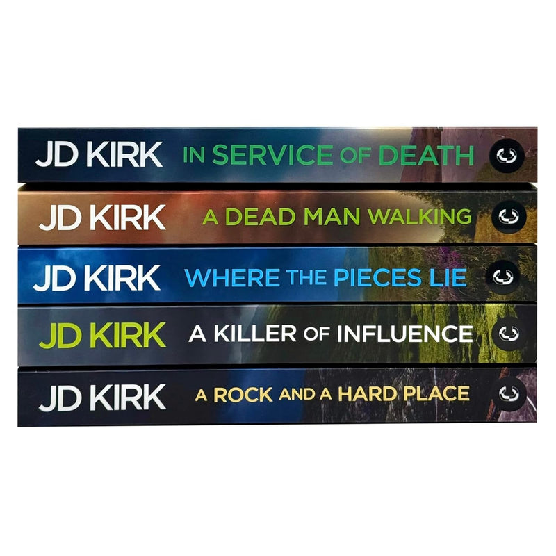 DCI Logan Crime Thrillers Series 17-21 Collection 5 Books Set by JD Kirk (In Service of Death, A Dead Man Walking, Where the Pieces Lie, A Killer of Influence and A Rock and a Hard Place) - The Book Bundle