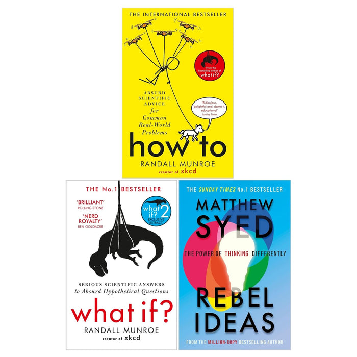 Rebel Ideas, How To and What If? 3 Books Collection Set by Randall Munroe & Matthew Syed - The Book Bundle