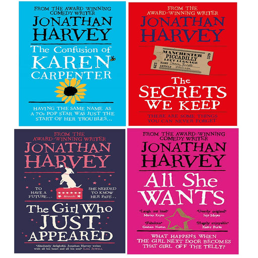 Jonathan Harvey 4 Books Collection Set (Confusion Of Karen Carpenter,Secrets We Keep, The Girl Who Just Appeared, All She Wants ) - The Book Bundle