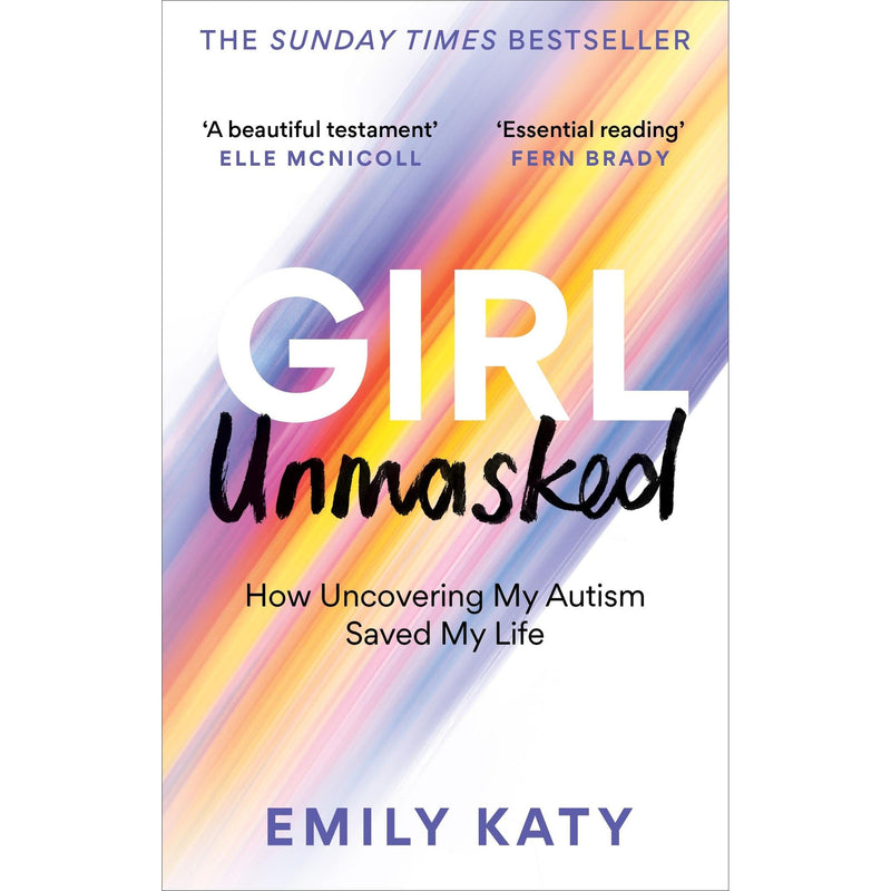 Cover of Girl Unmasked book by Emily Katy, featuring a colorful illustration of a girl with a bright background.