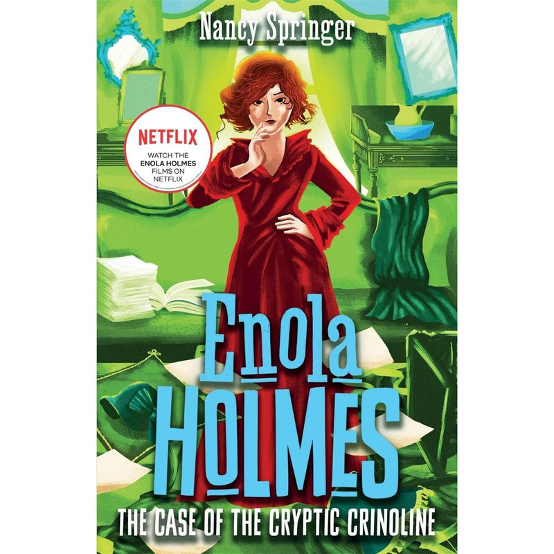 Enola Holmes 9-book collection set by Nancy Springer, featuring mystery novels including The Case of the Missing Marquess, published by Hot Key Books.