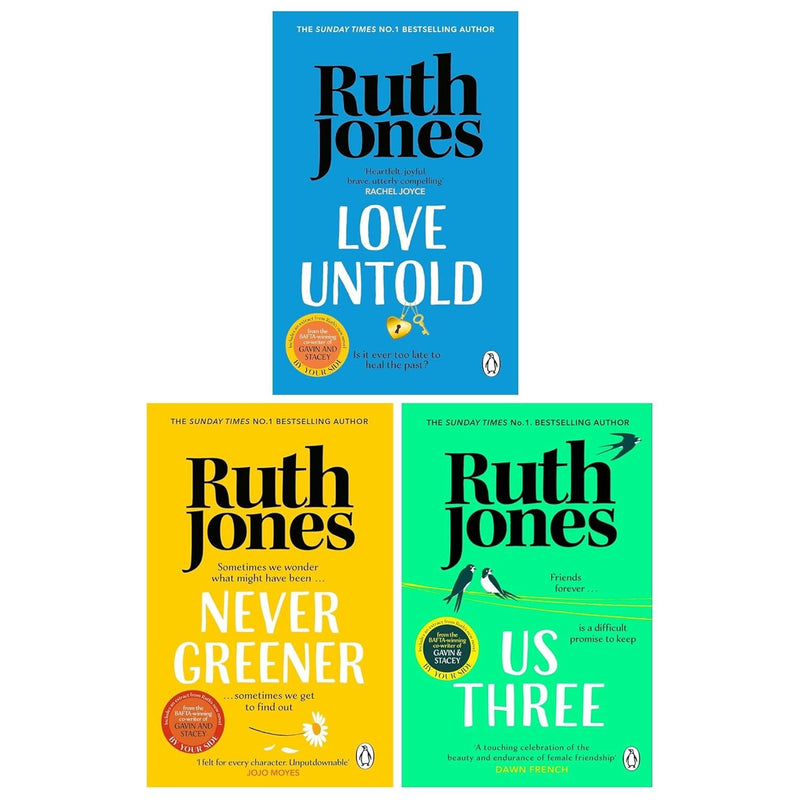 Ruth Jones Collection 3 Books Set (Never Greener, Us Three & Love Untold)