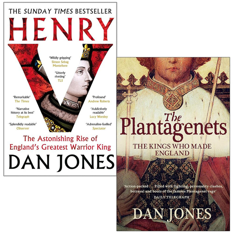 Dan Jones Collection 2 Books Set Henry V Astonishing Rise Warrior, Plantagenets - The Book Bundle