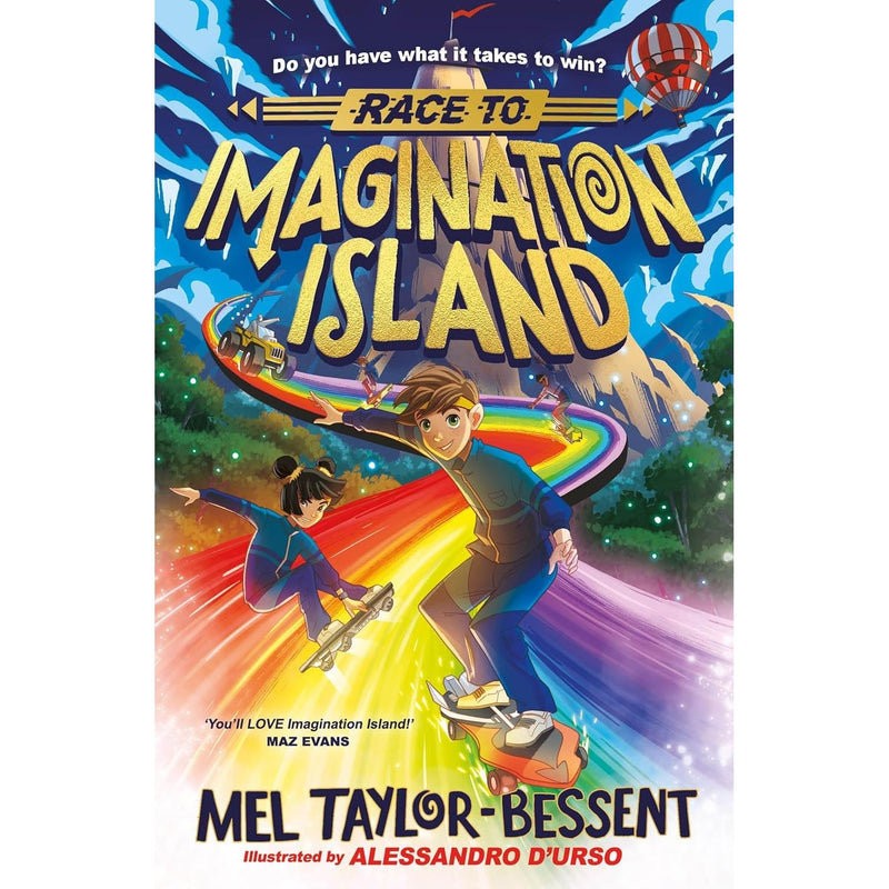 Imagination Island Series 3 books set by Mel Taylor-Bessent, featuring Race to Imagination Island, Echoes Edge, and Rumble Ruin.