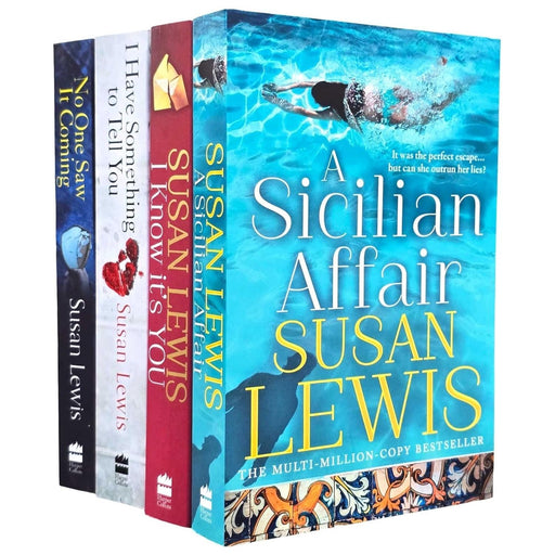 Susan Lewis 4 Books Collection Set (I Have Something to Tell you, No One Saw It Coming, I Know It's You and A Sicilian Affair) - The Book Bundle
