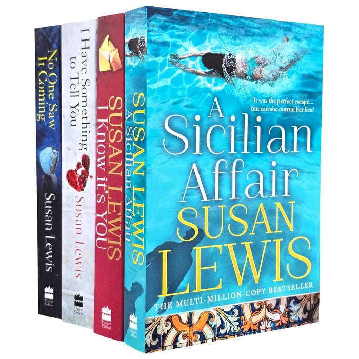Susan Lewis 4 Books Collection Set (I Have Something to Tell you, No One Saw It Coming, I Know It's You and A Sicilian Affair) - The Book Bundle