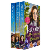 Anna Jacobs Family Series 3-book collection set including Pennyworth of Sunshine, Twopenny Rainbows, and Threepenny Dreams by Hodder & Stoughton