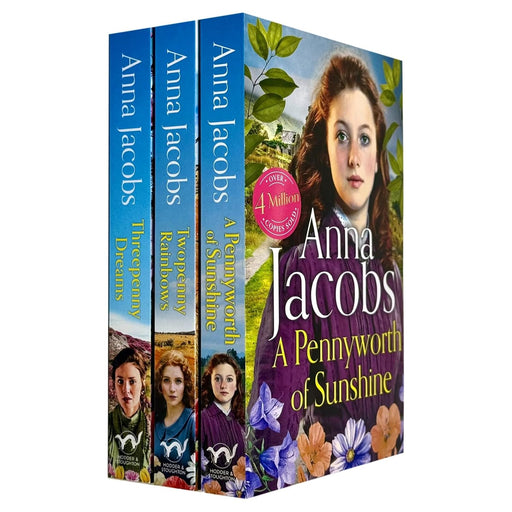Anna Jacobs Family Series 3-book collection set including Pennyworth of Sunshine, Twopenny Rainbows, and Threepenny Dreams by Hodder & Stoughton