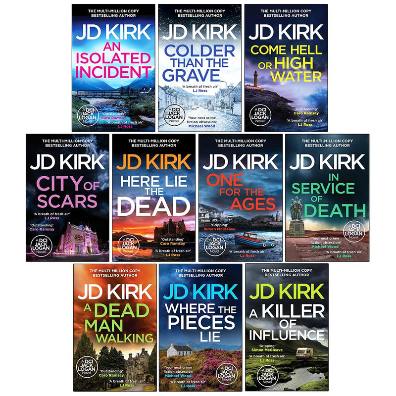 DCI Logan Crime Thrillers 10 Books Collection Set by JD Kirk: City Of Scars & More - Fiction - Paperback