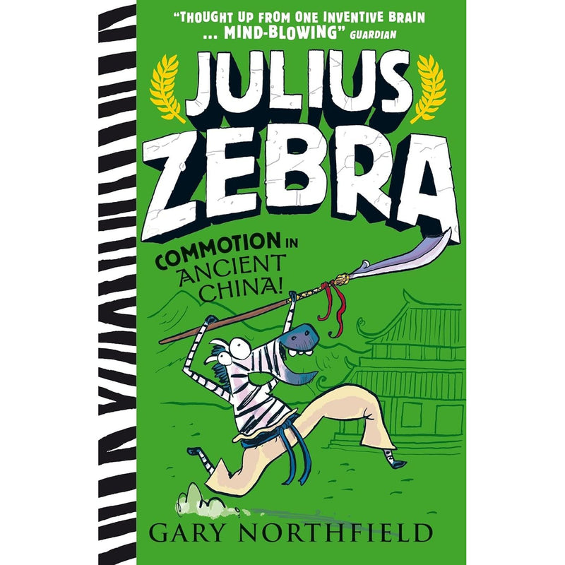 Six paperback Julius Zebra books by Gary Northfield, featuring humorous illustrations and adventure stories from the collection.