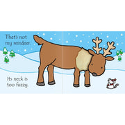Cover of "That's not my reindeer," a children's Christmas and winter book by Fiona Watt, featuring festive reindeer illustrations.