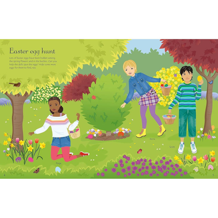 Usborne Activities Easter Sticker 4 Books Collection Set (Easter Sticker Book) - The Book Bundle