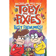 Set of four Toby and the Pixies paperback books by James Turner and Andreas Schuster, featuring colorful cover illustrations.
