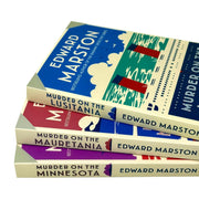 Edward Marston 3-book fiction collection set including Murder On The Minnesota, The Mauretania, and The Lusitania paperbacks by Allison & Busby