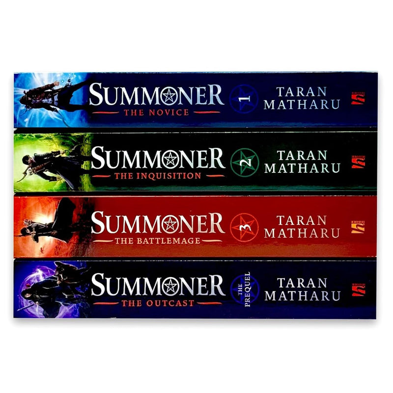 Taran Matharu The Summoner 4-book collection set, young adult paperback books from Hodder Books