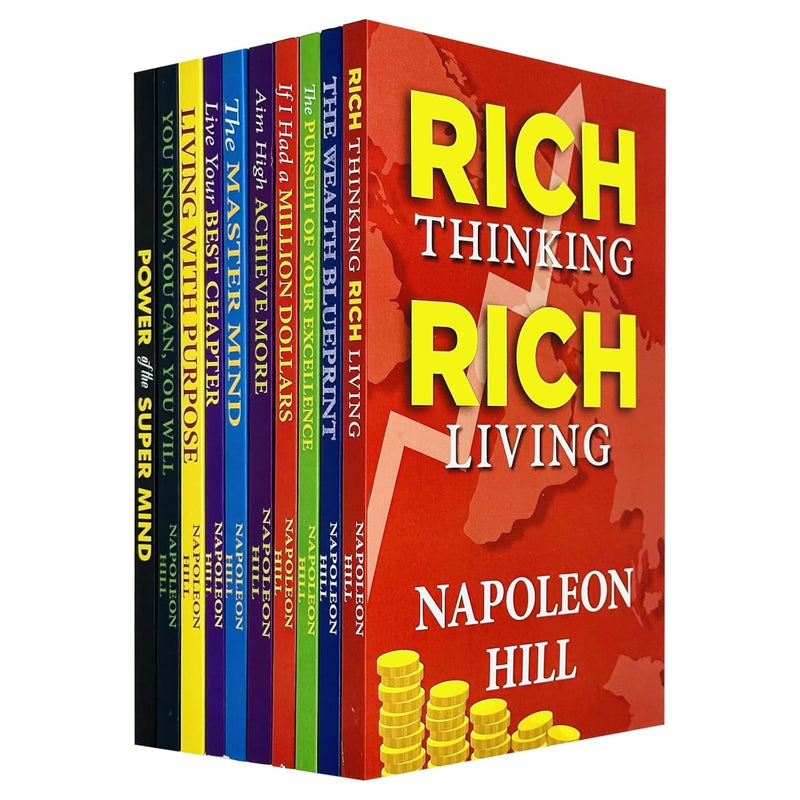 Napoleon Hill Collection 10 books set by Rupa Publications featuring titles on wealth, success, and personal development.