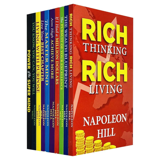 Napoleon Hill Collection 10 Books Set (Rich Thinking Rich Living, Wealth Blueprint) - The Book Bundle