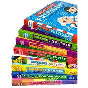 Eight-book collection of empowering non-fiction board books by Joan Holub and Daniel Roode, designed to inspire young readers.