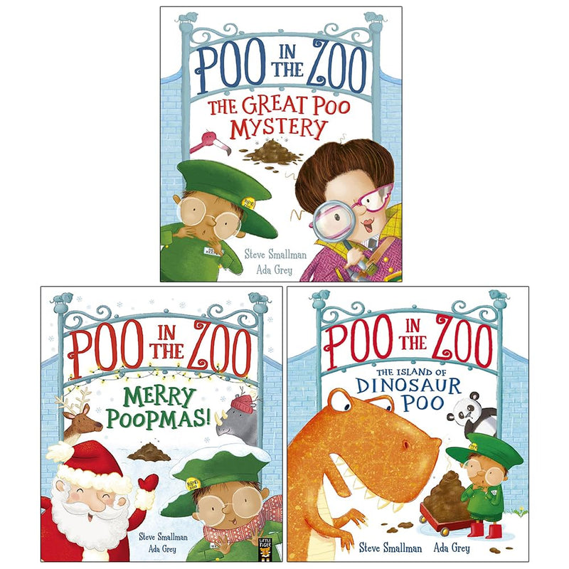 Poo In The Zoo 3 Books Collection Set by Steve Smallman and Ada Grey, fiction paperback books