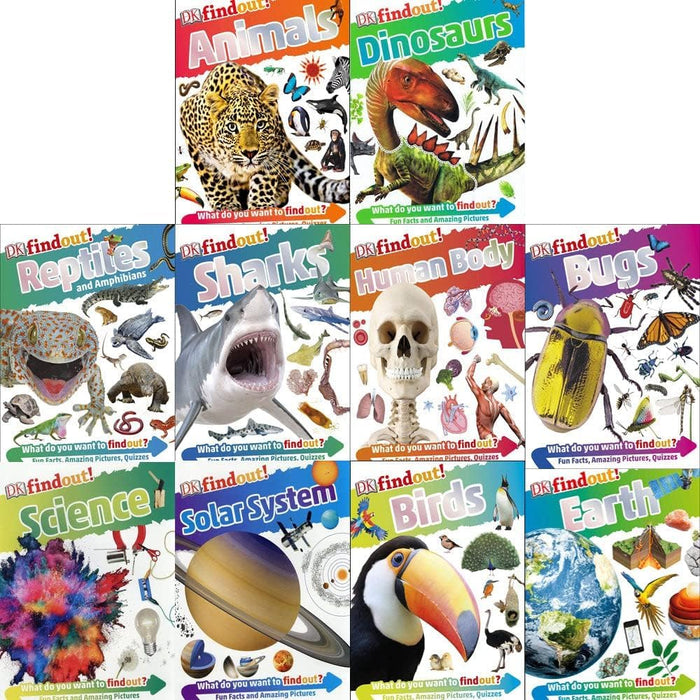 DK Findout! Series with Fun Facts and Amazing Pictures 10 Books Collection Set | Animals - The Book Bundle