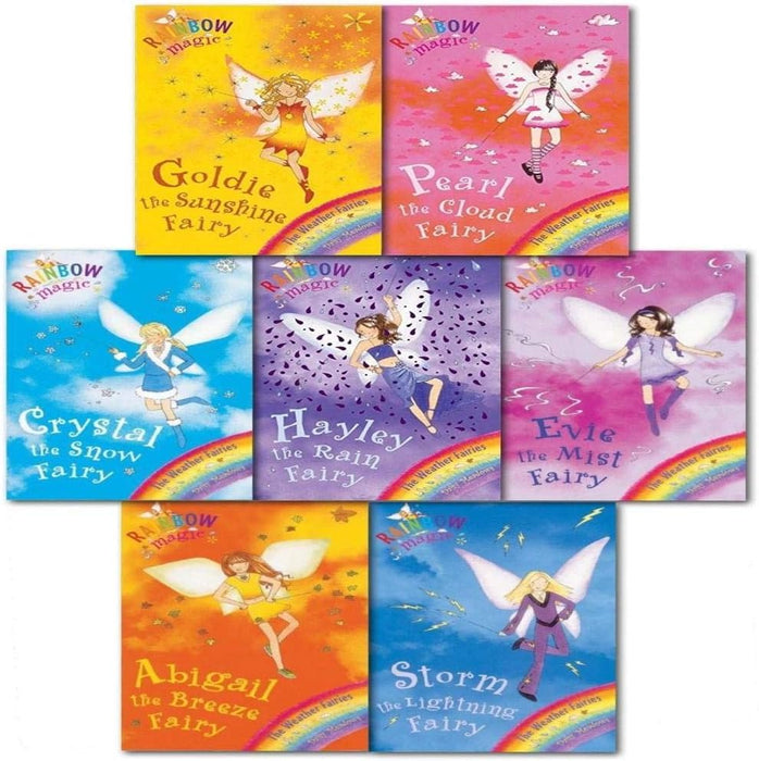 Daisy Meadows Rainbow Magic The Weather Fairies Series 2 Collection 7 Books Set