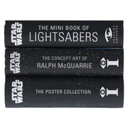 Star Wars 3 Mini Books collection set featuring lightsaber designs and Ralph McQuarrie concept art, by Insight Editions UK LTD.