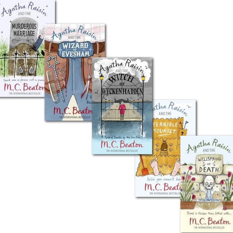 M.C. Beaton Agatha Raisin 5 Books Collection Set, (Agatha Raisin and the Terrible Tourist) - The Book Bundle